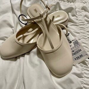 Zara Women's Elegant Cream Heels